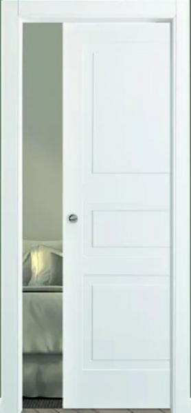Porta Laccata bianca mod. 3B moderna  Scorrevole interno muro.